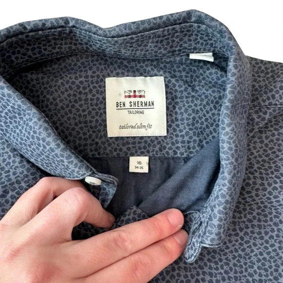 Ben Sherman Long Sleeve Button Down in Floral Print. Size 16- Neck/ 34-35 - Picture 3 of 12